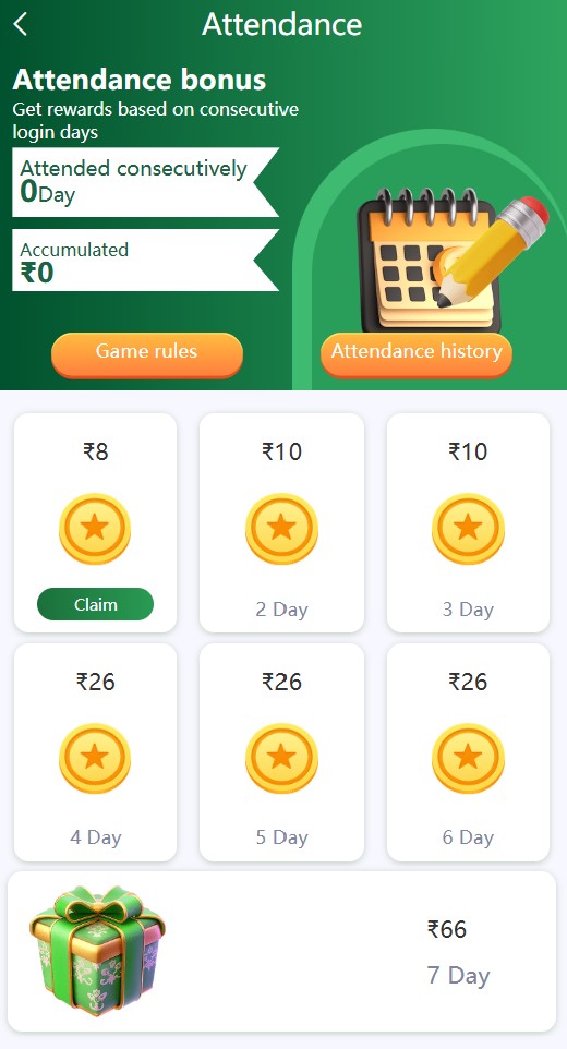 BG678 Daily Login Bonus